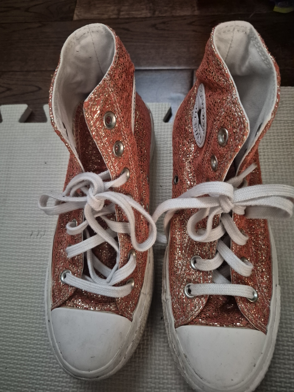 Converse All Star Glitter Coral Low-Top Sneakers - Picture 2 of 4